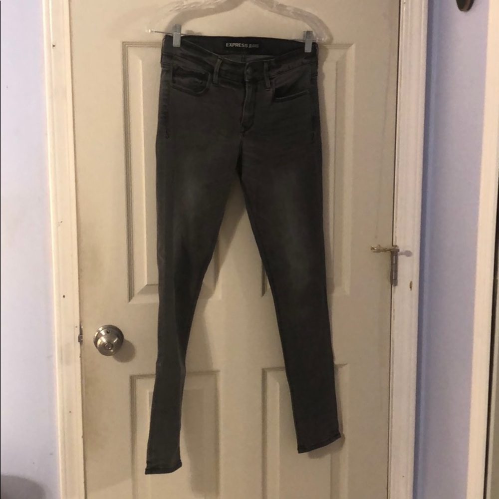 Grey jean legging mid rise